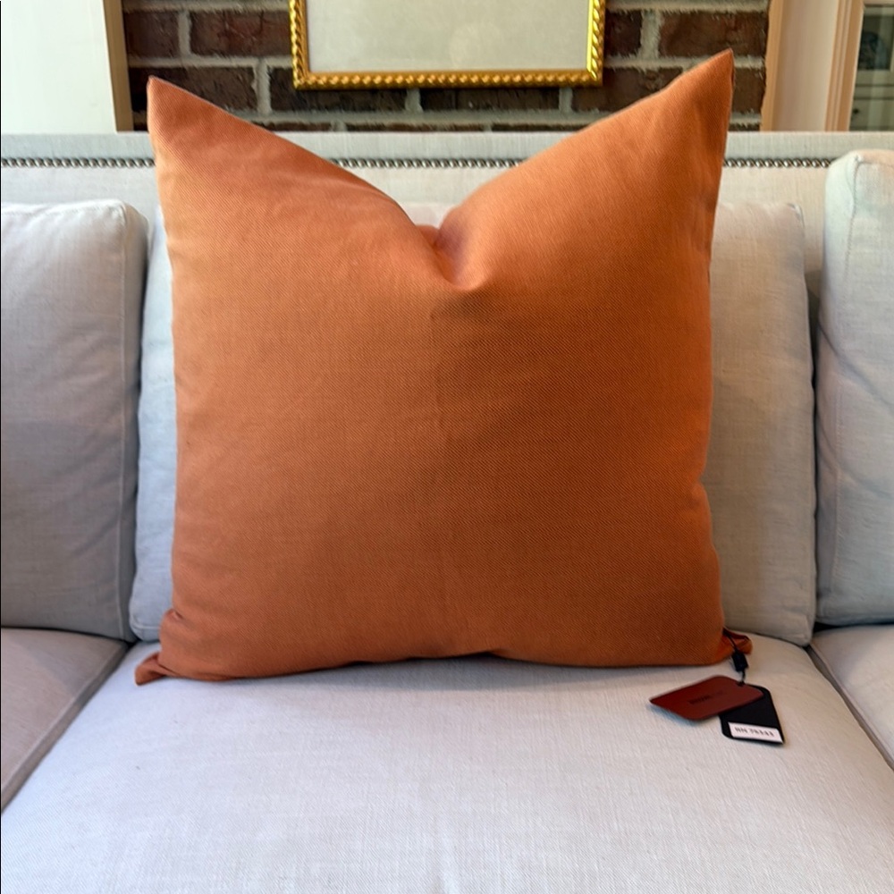 Missoni Home Orange Pillow Cover Terracotta Linen Blend 24”x24”-just the cover